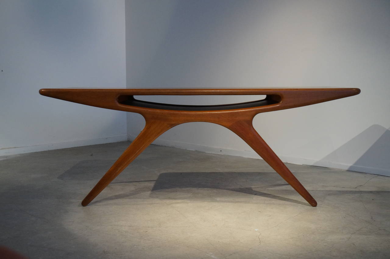 Sculptural Smile Coffee Table by Johannes Andersen 1