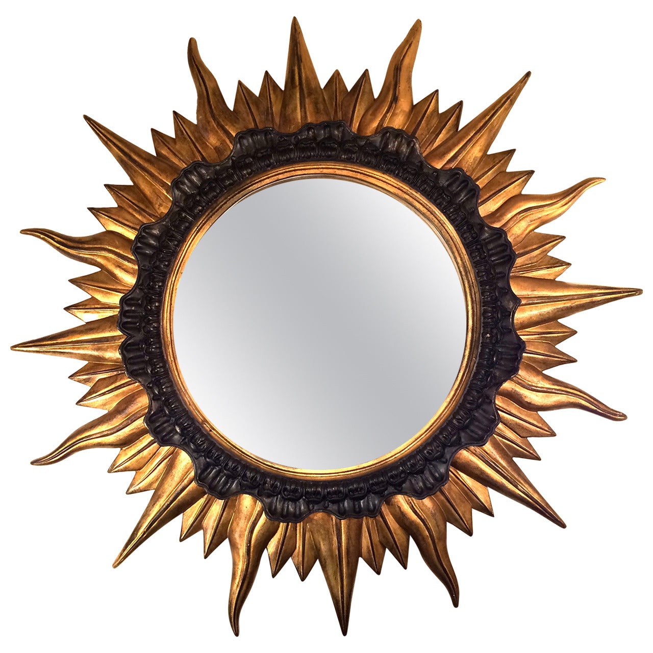 French 1950s Sunburst Mirror