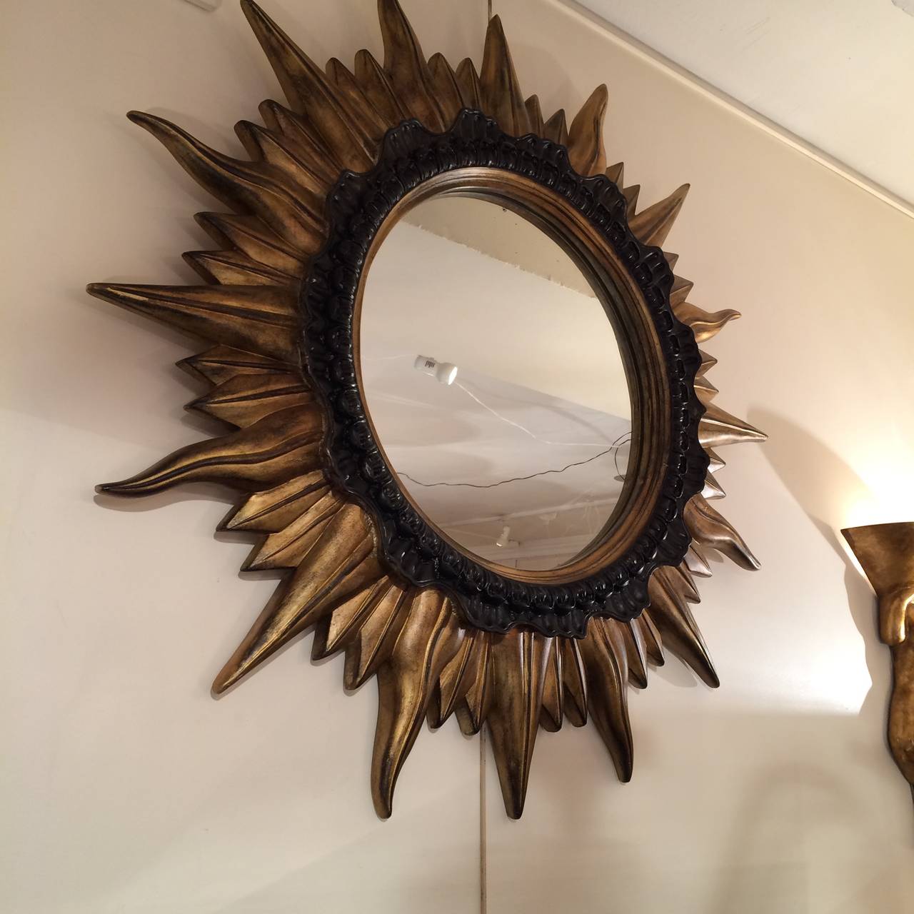 French 1950s Sunburst Mirror 2