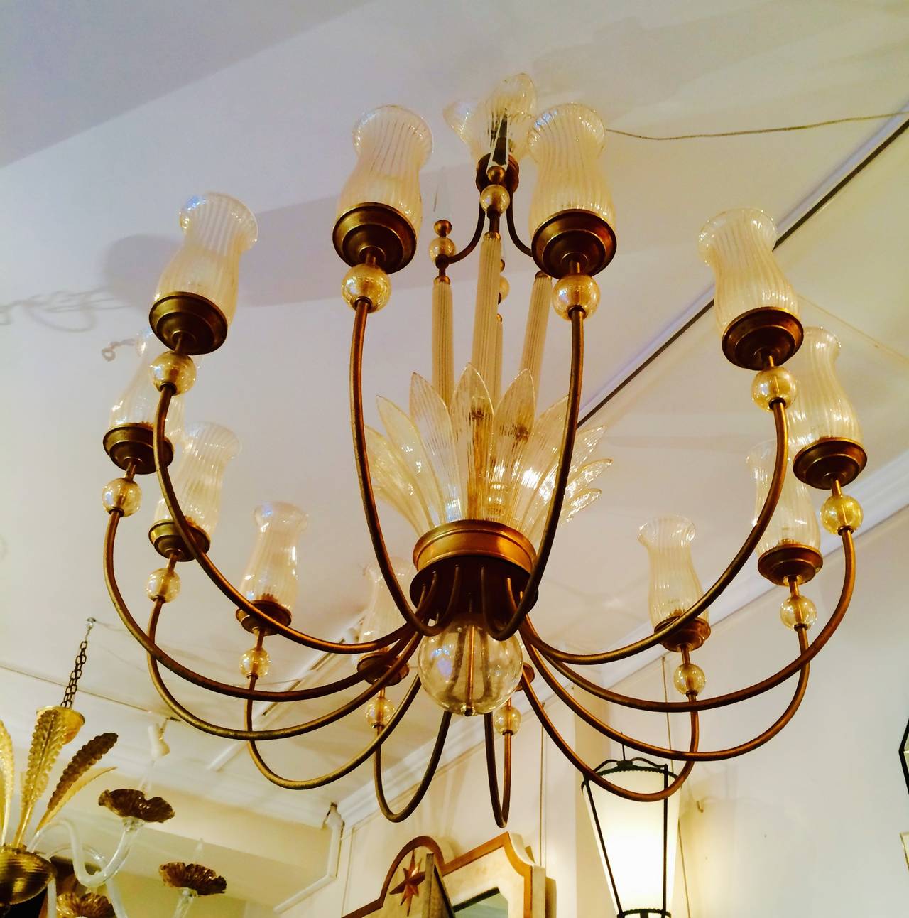 Mid-20th Century Fabulous Arbus Chandelier for Veronese For Sale