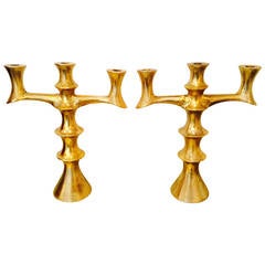 Pair of 1980s Candle Holders