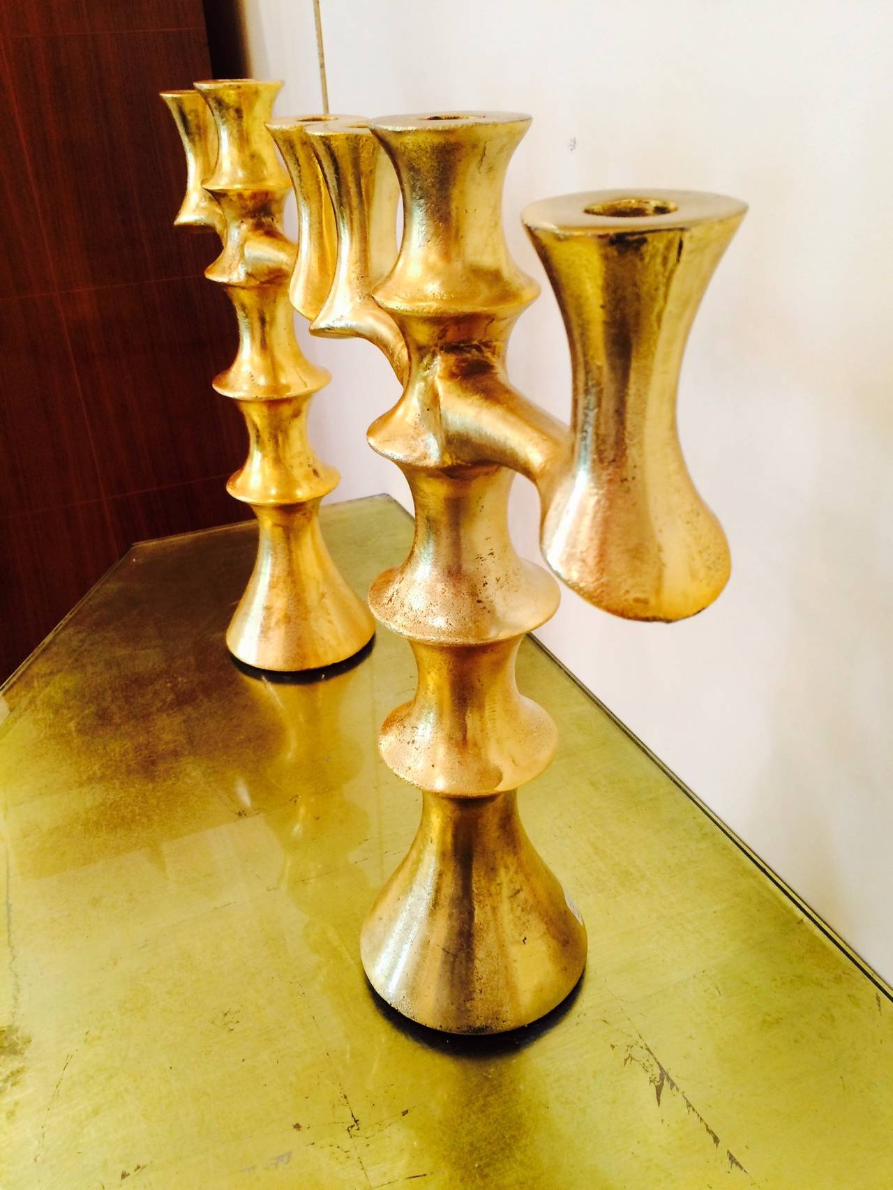 Pair of 1980s Candle Holders