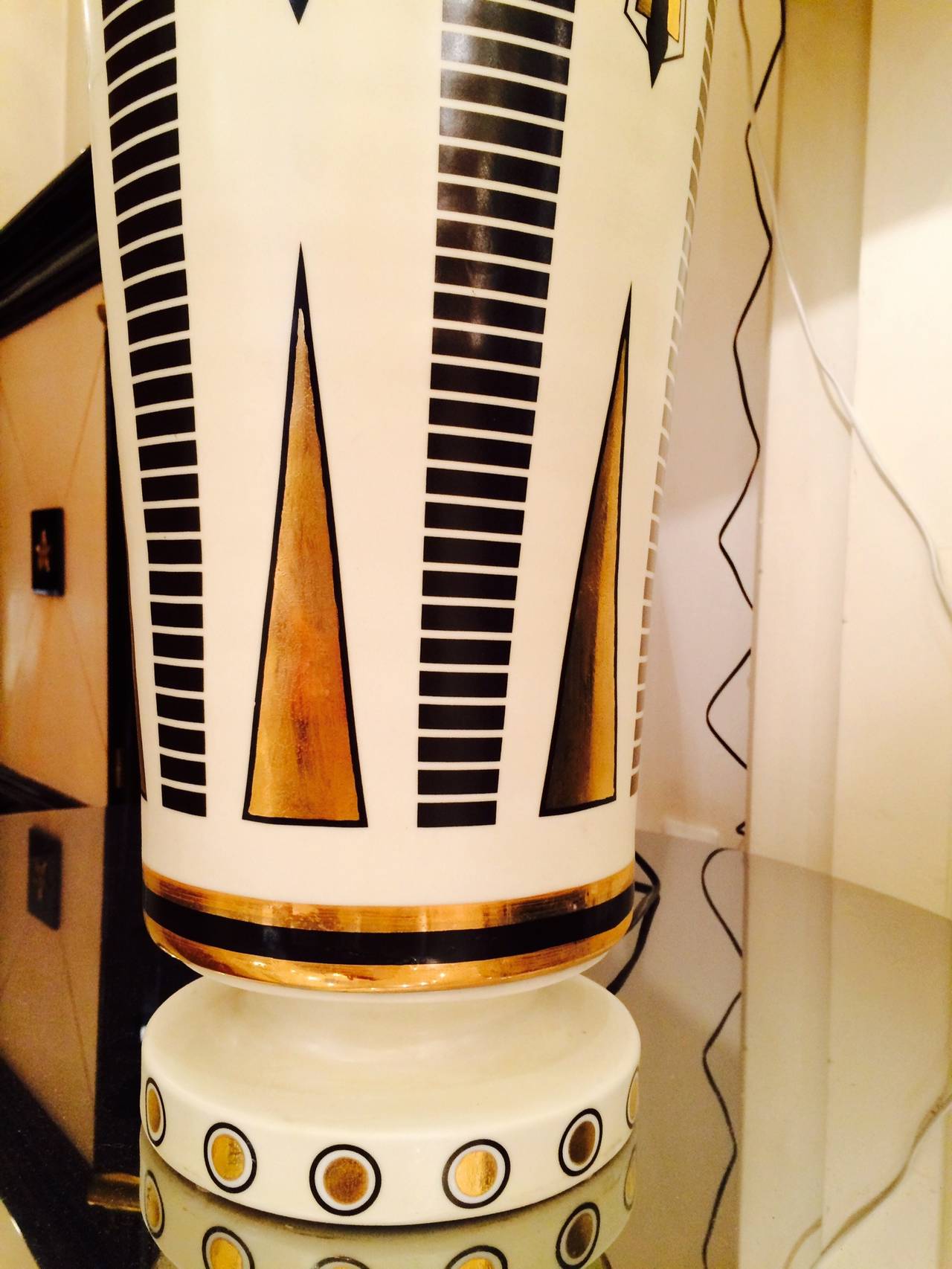 Pair of French Porcelain Big Lamps