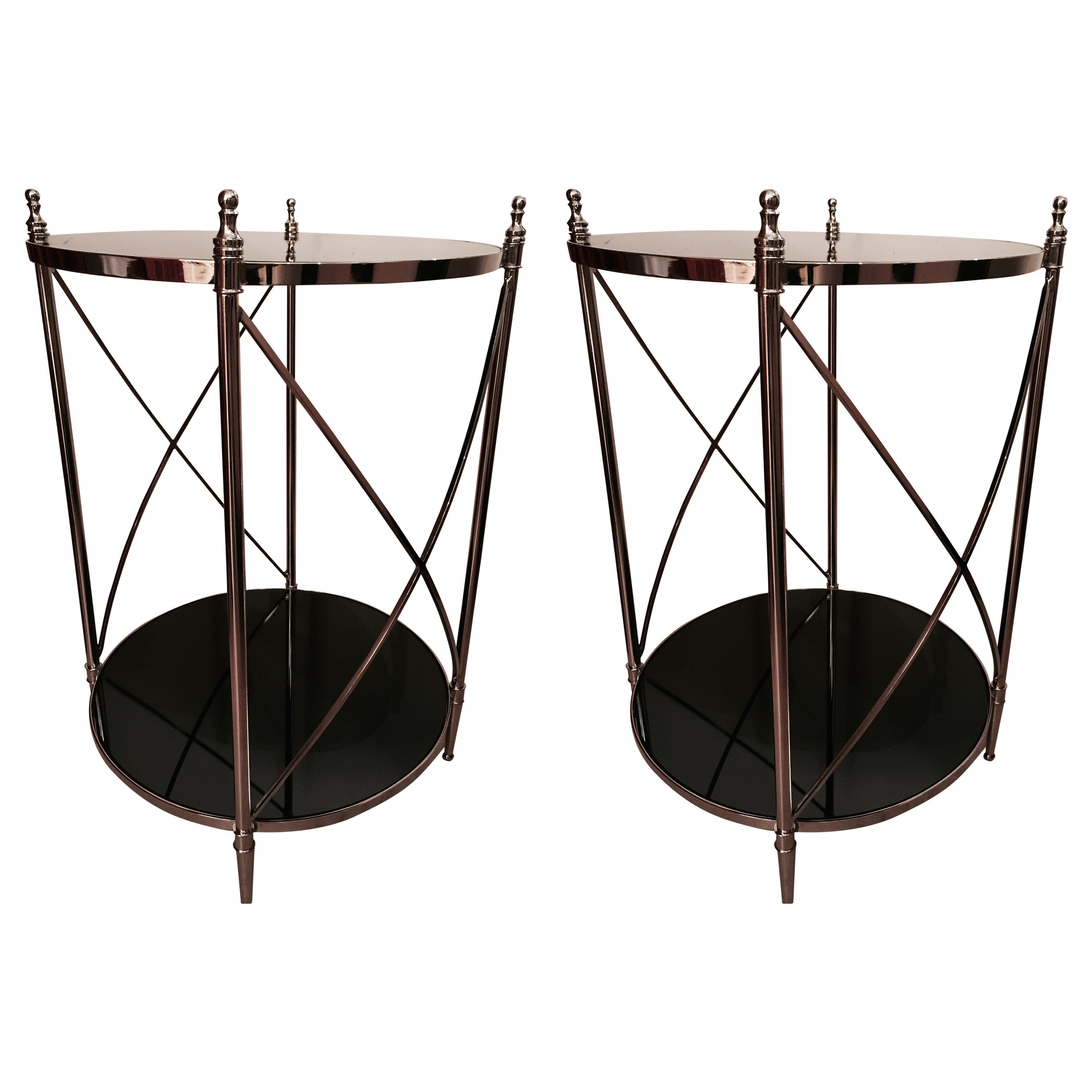 Pair of Maison Jansen Side Tables For Sale