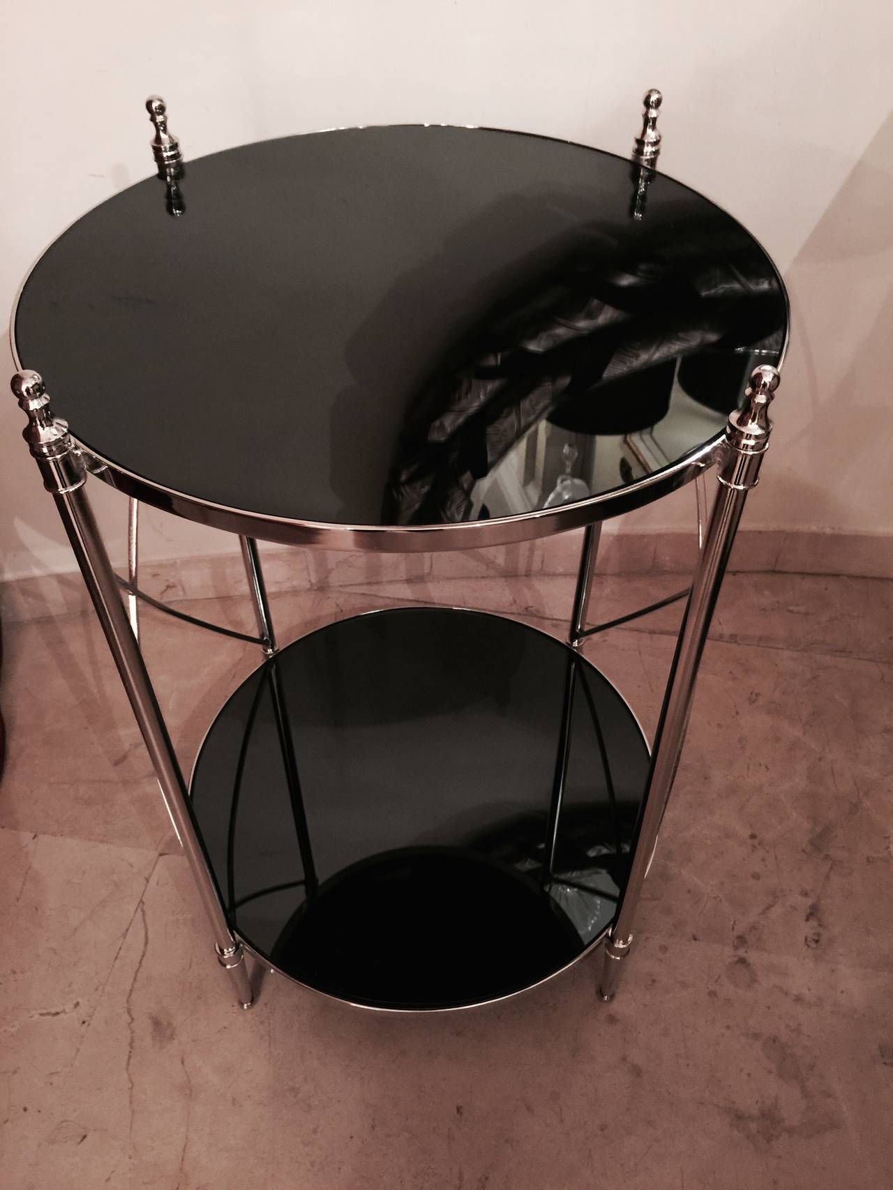 French Pair of Maison Jansen Side Tables For Sale