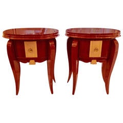 Pair of Side Tables by René Drouet