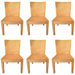 Vintage Six Parchemin Chairs by Augousti
