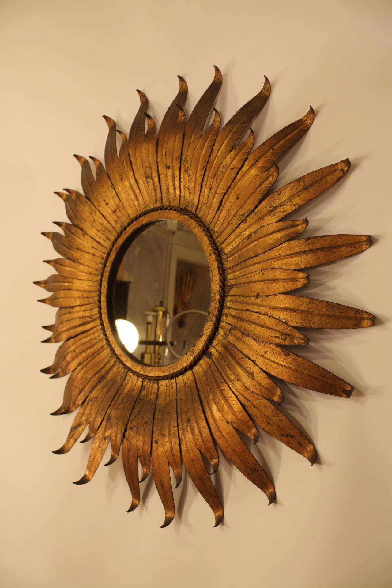 Spanish Gilt Iron Sunburst Mirror 3