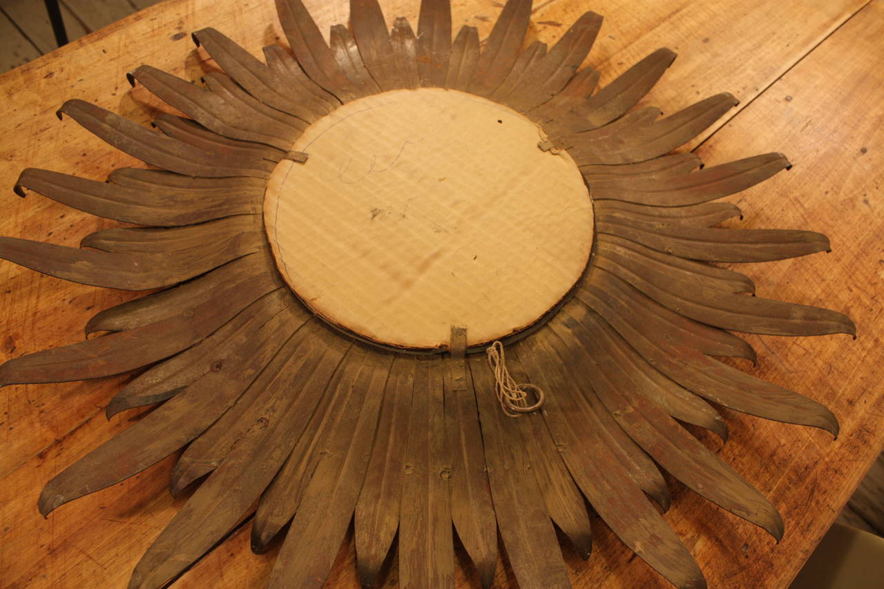 Spanish Gilt Iron Sunburst Mirror 4