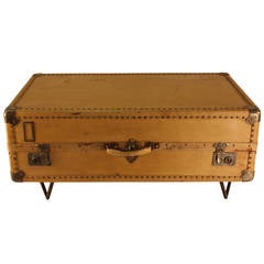 Antique Parchment Suitcase Coffee Table