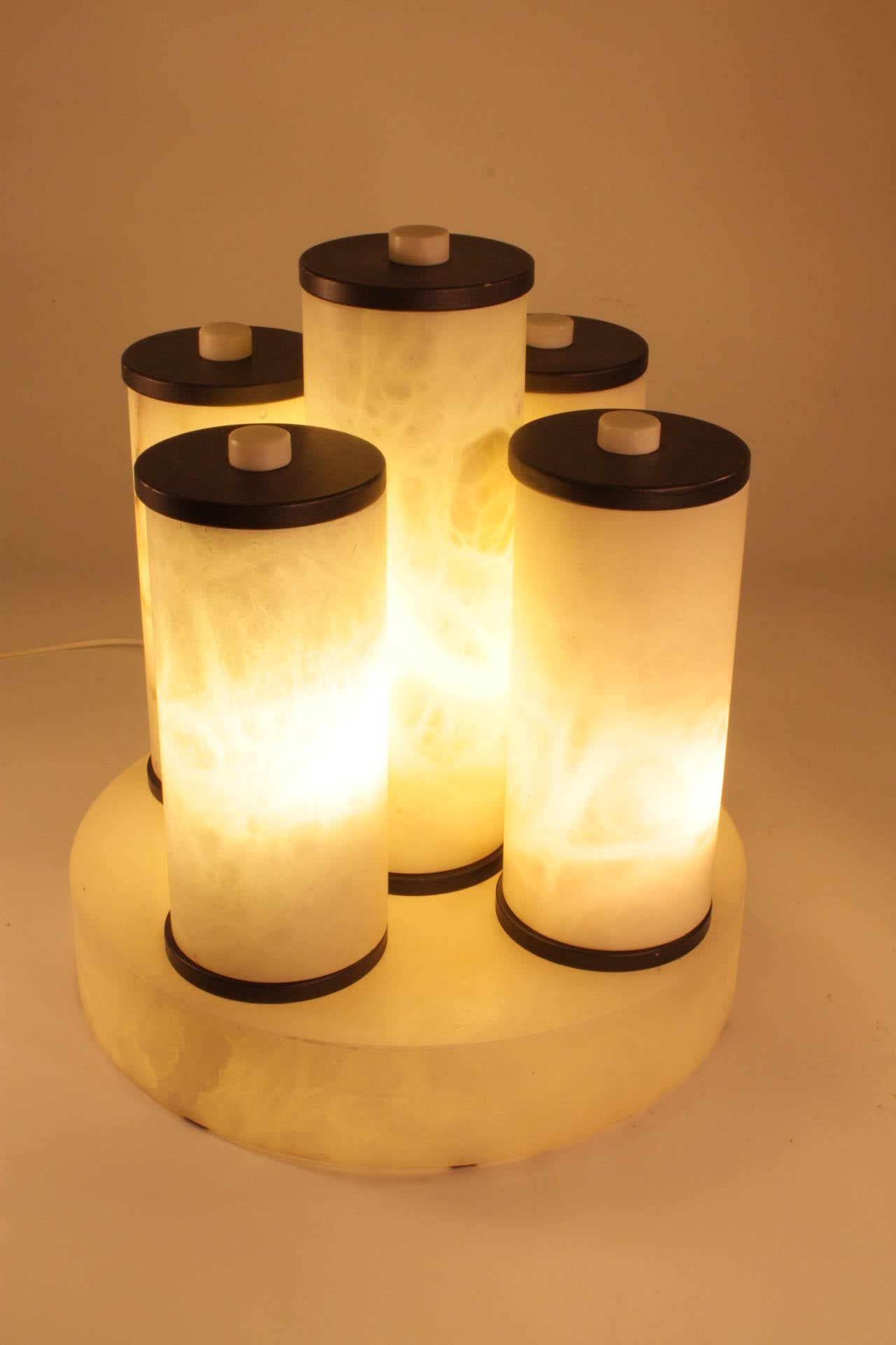 Bauhaus Style Design Alabaster Five Cylinders Lamp 1