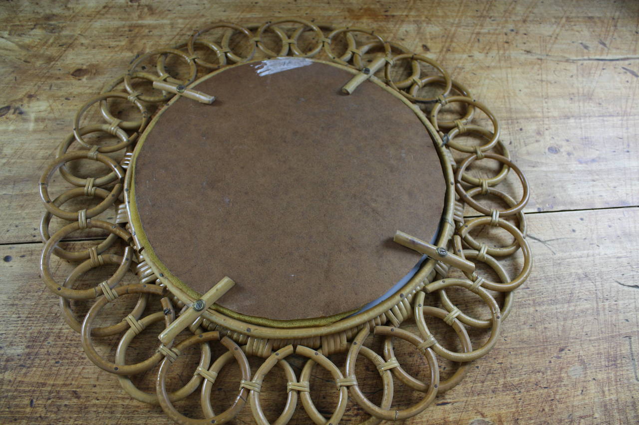 Spanish Bamboo Circular Mirror 1