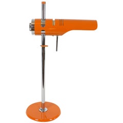 Italian Orange Table Lamp in the Style of Joe Colombo