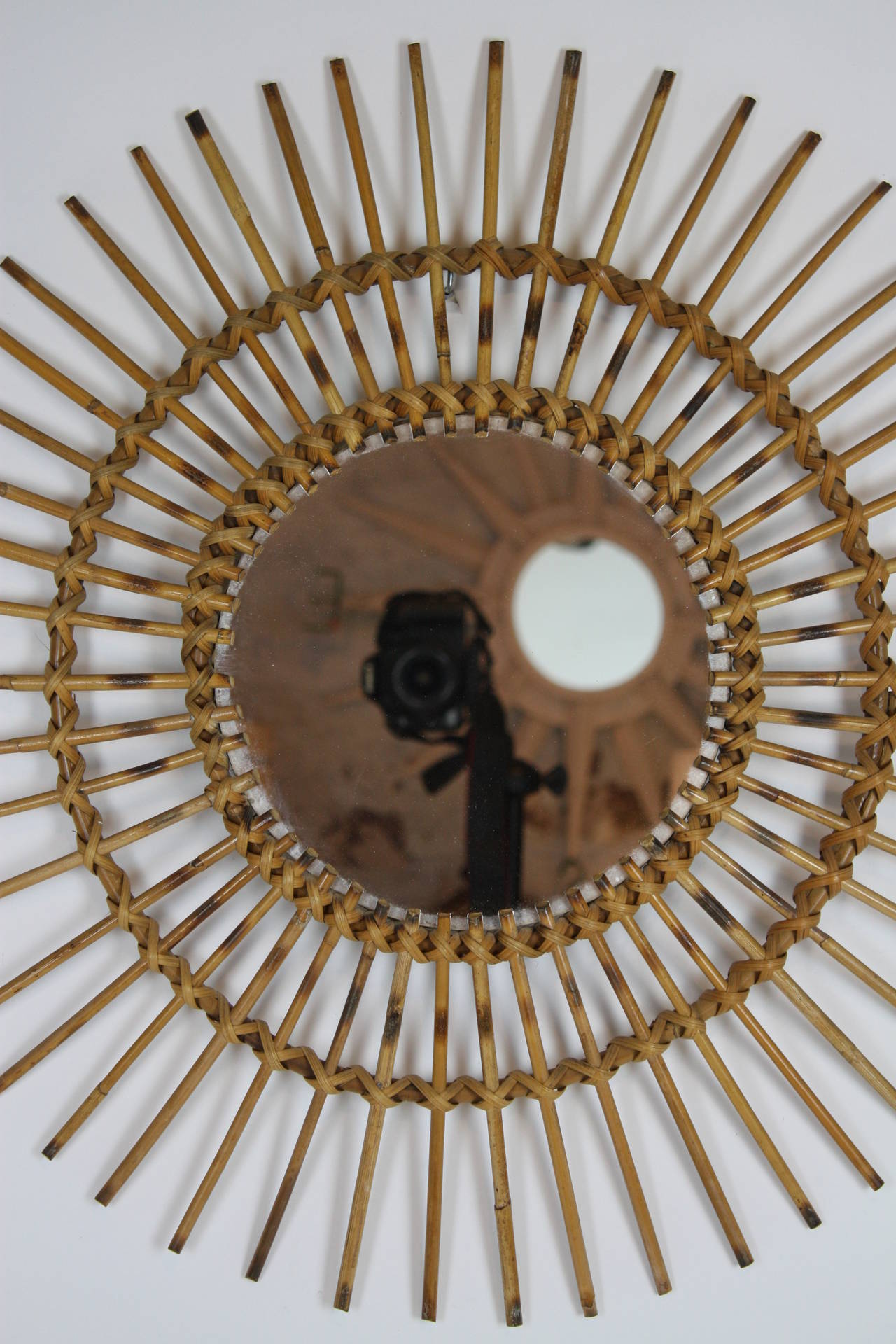 Spanish Rattan Sunburst Mirror