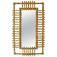 Spanish Mediterranean Design Bamboo Mirror