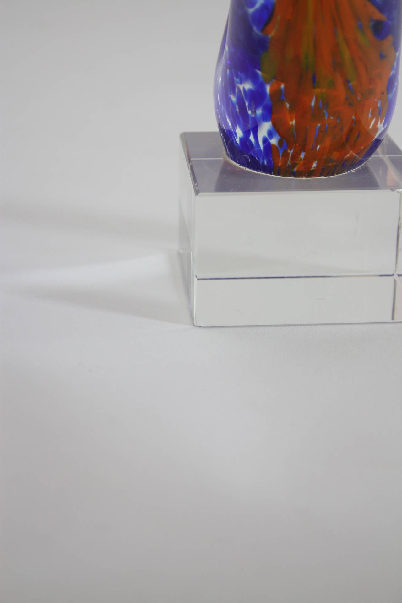 20th Century Murano Glass Teardrop Shape Colorful Sculpture