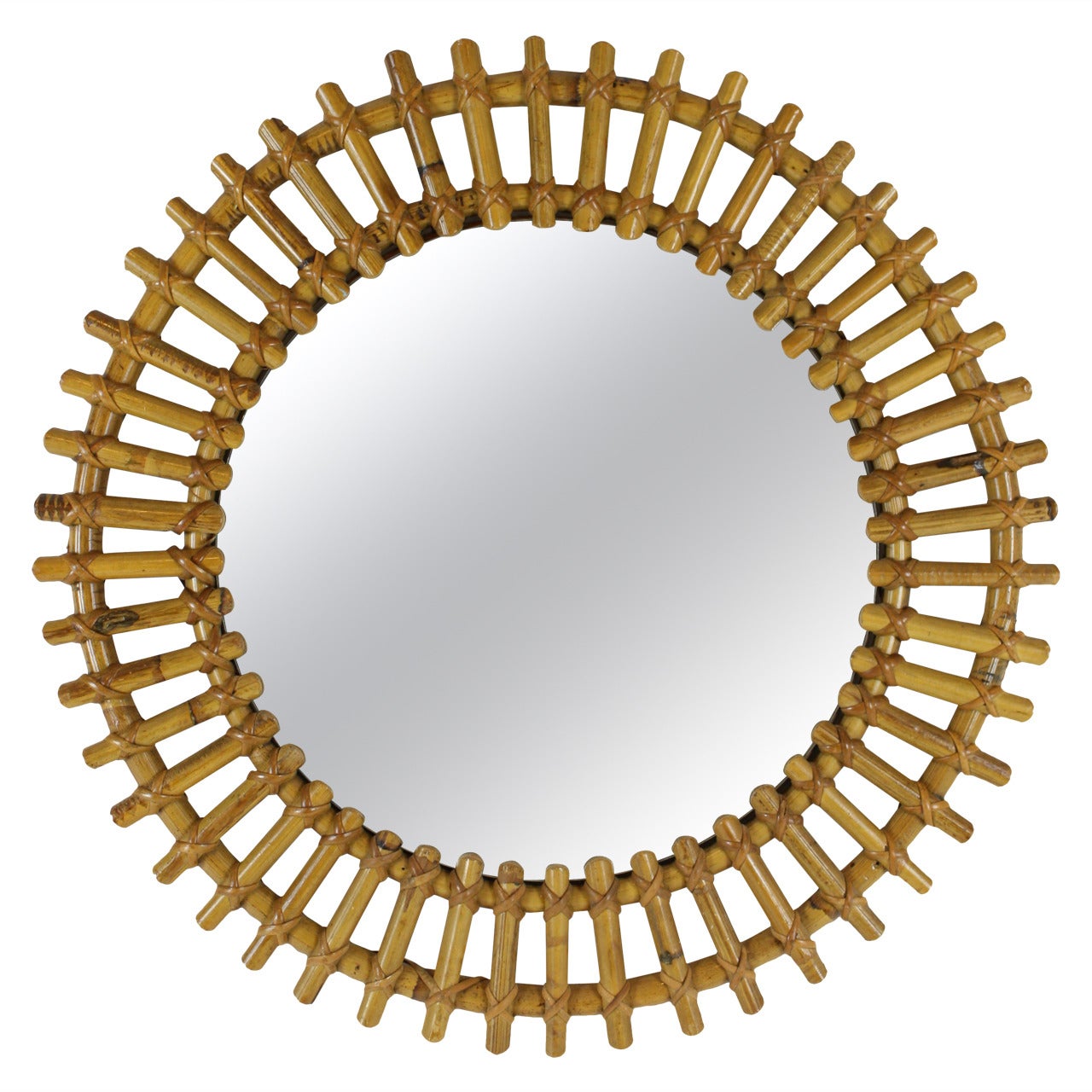 Spanish Bamboo Sunburst Mirror