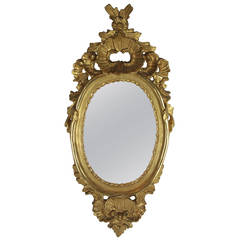 Spanish Rococo Style Giltwood Mirror