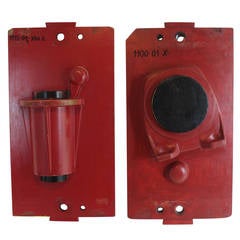 Pair of Wooden Foundry Molds Wall Decorations 1