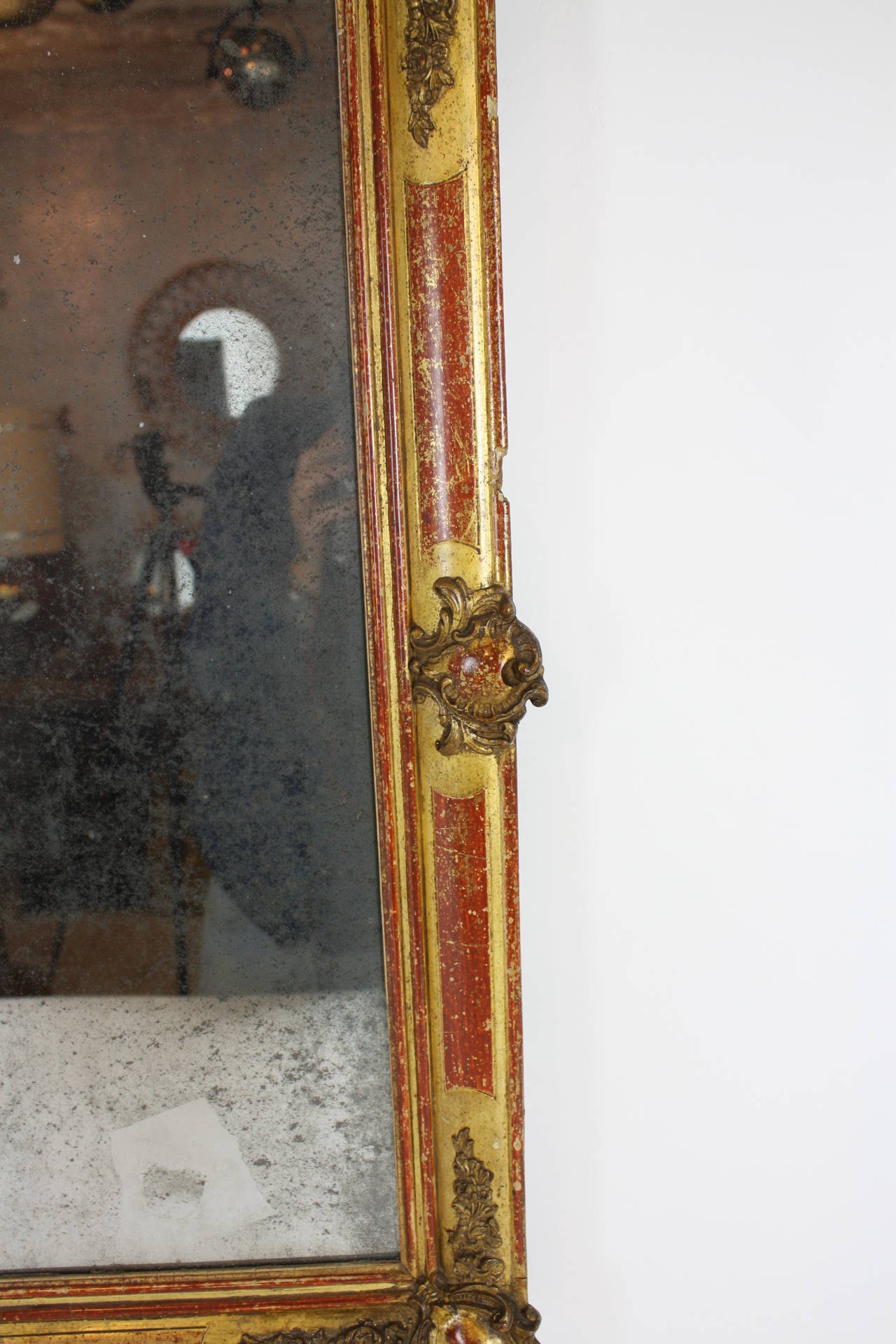 Gold Leaf Antique French Restauration Period mirror