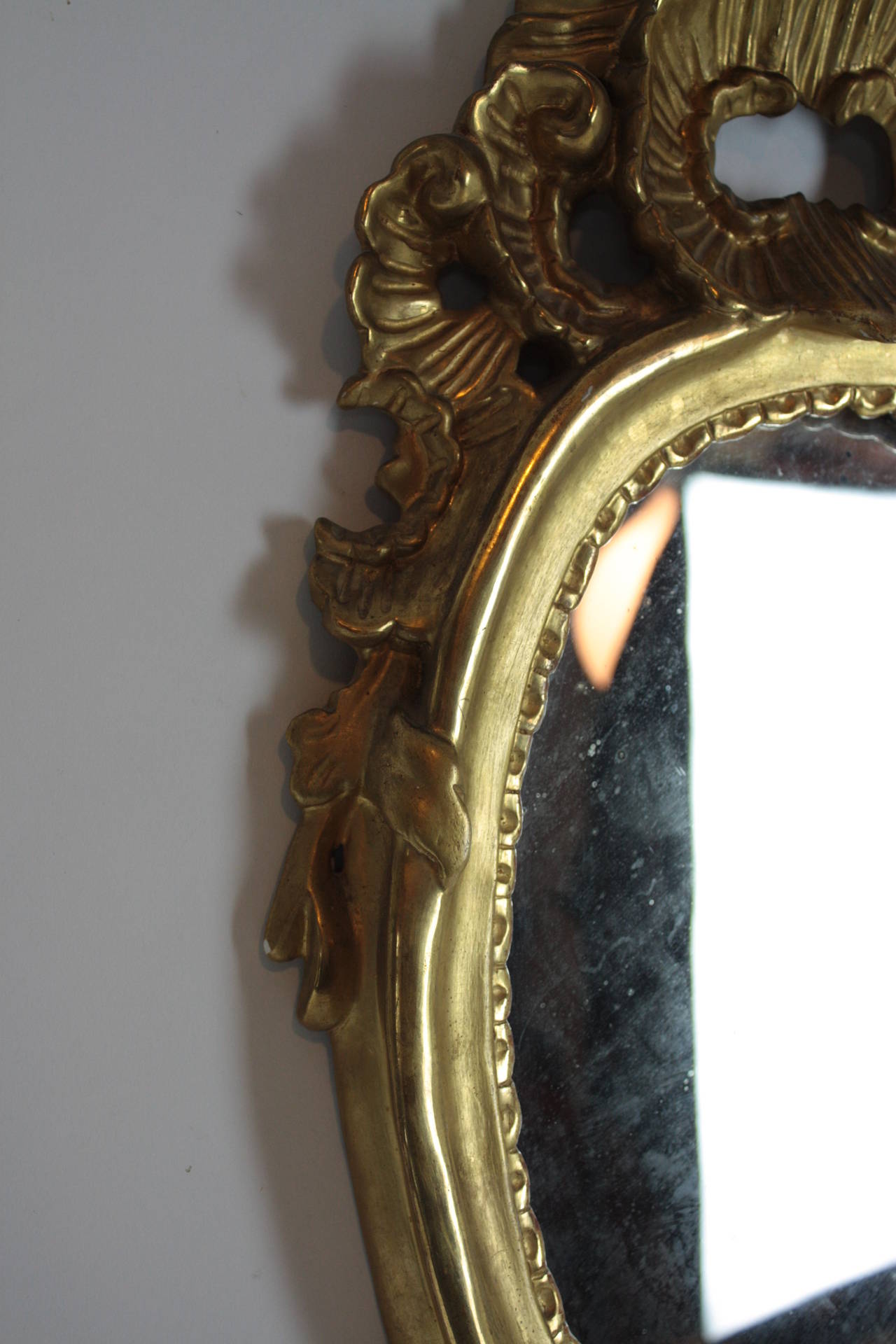 Spanish Rococo Style Giltwood Mirror 1