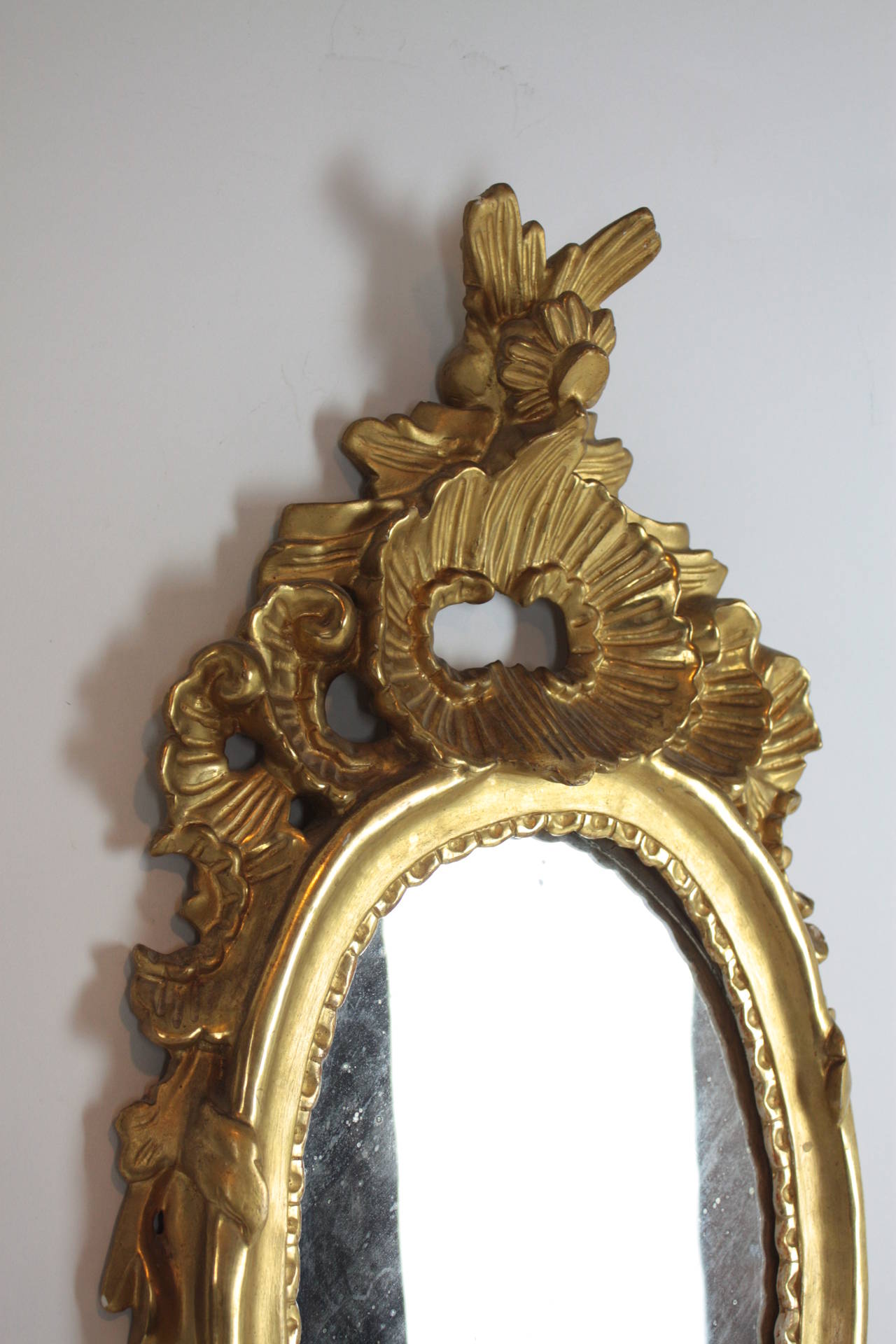 Spanish Rococo Style Giltwood Mirror 3