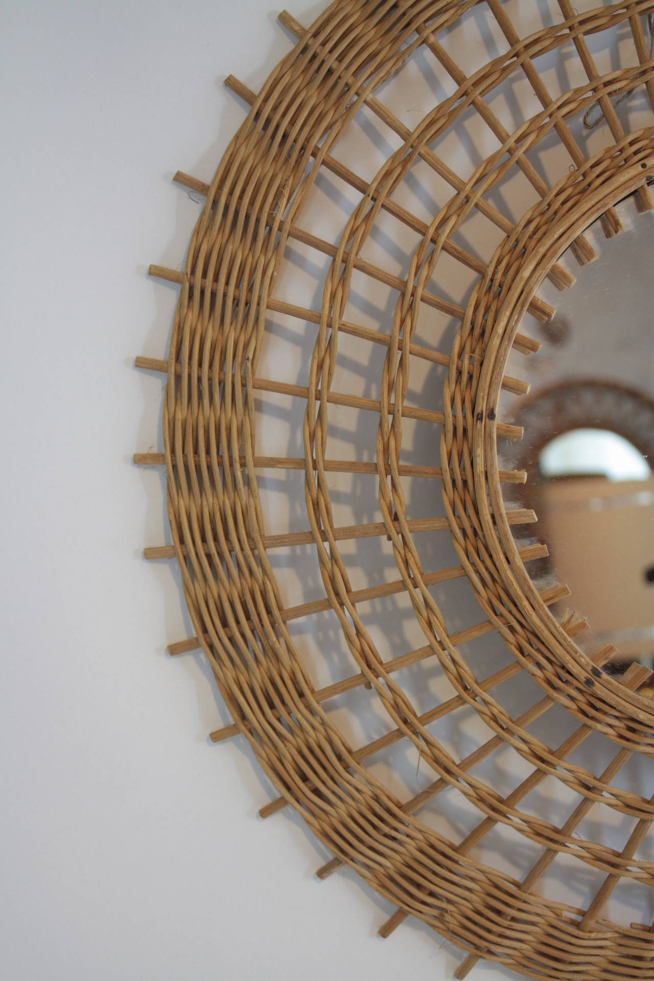 Spanish Wicker Sunburst Mirror