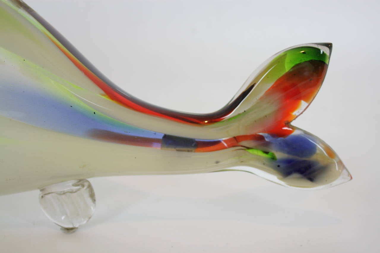 1950 S Giant Colorful Murano Hand Blown Glass Fish Sculpture At 1stdibs Italian 1950 S Giant Colorful Murano Hand Blown Glass Fish Sculpture For