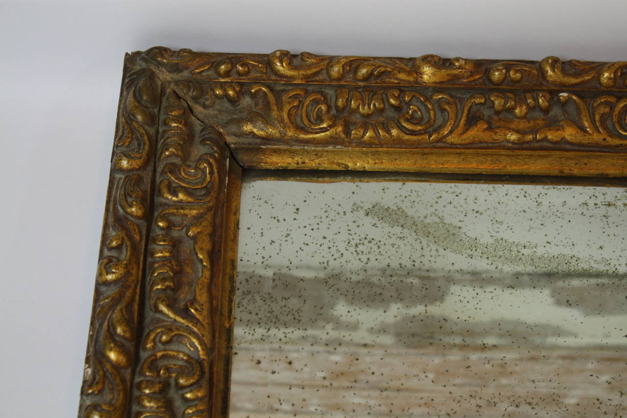 Large Spanish Giltwood Mirror in the Baroque Style 2