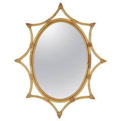 Mid-Century Bamboo Starburst Mirror Mid-Century Bamboo Starburst Mirror