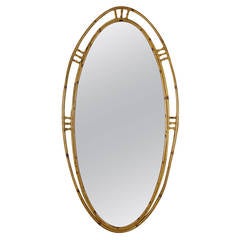 Superb Spanish Big Size Bamboo Oval Mirror