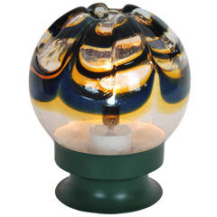 Giant Mazzega Murano Glass Globe Table Lamp