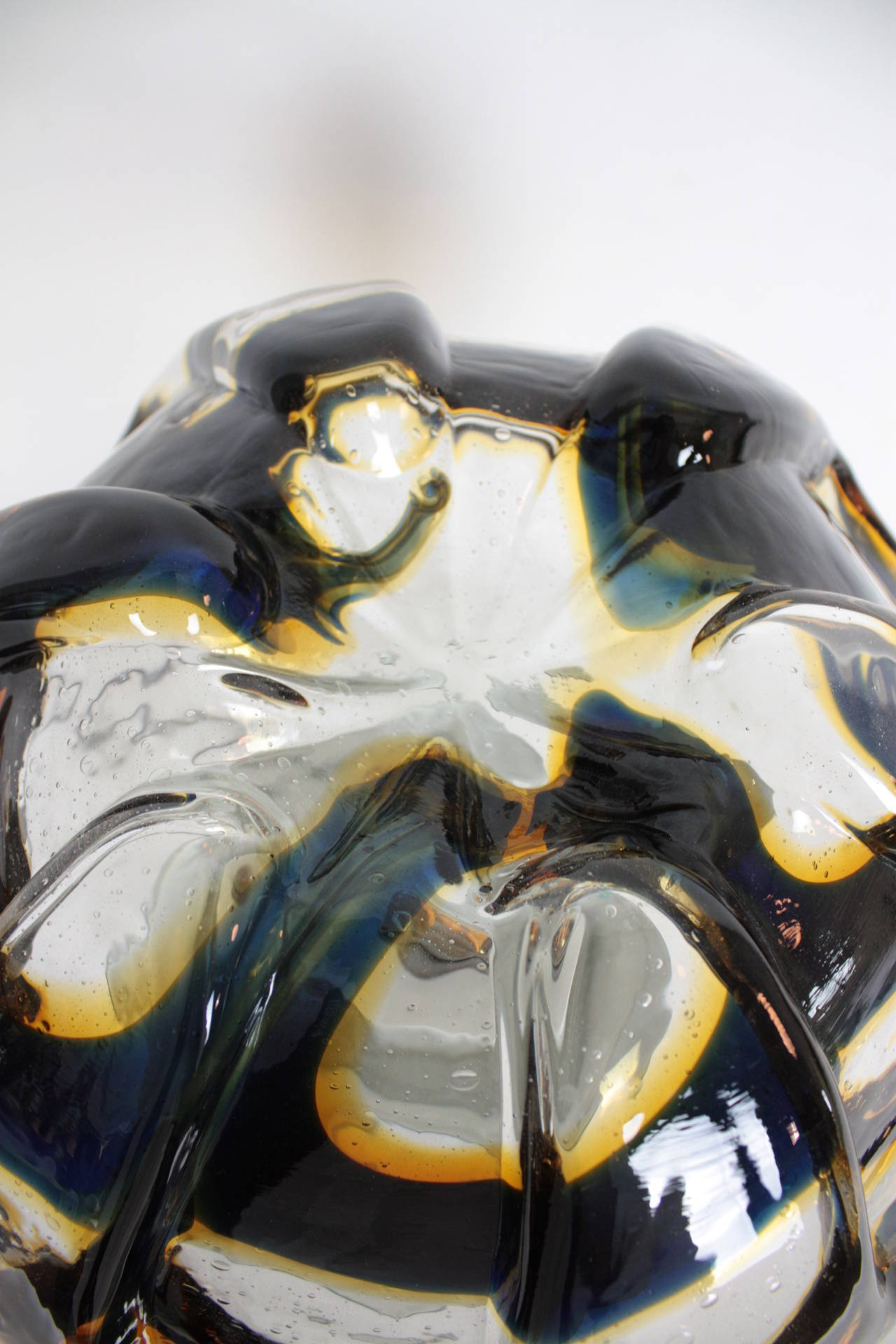 Giant Mazzega Murano Glass Globe Table Lamp In Excellent Condition In Barcelona, ES