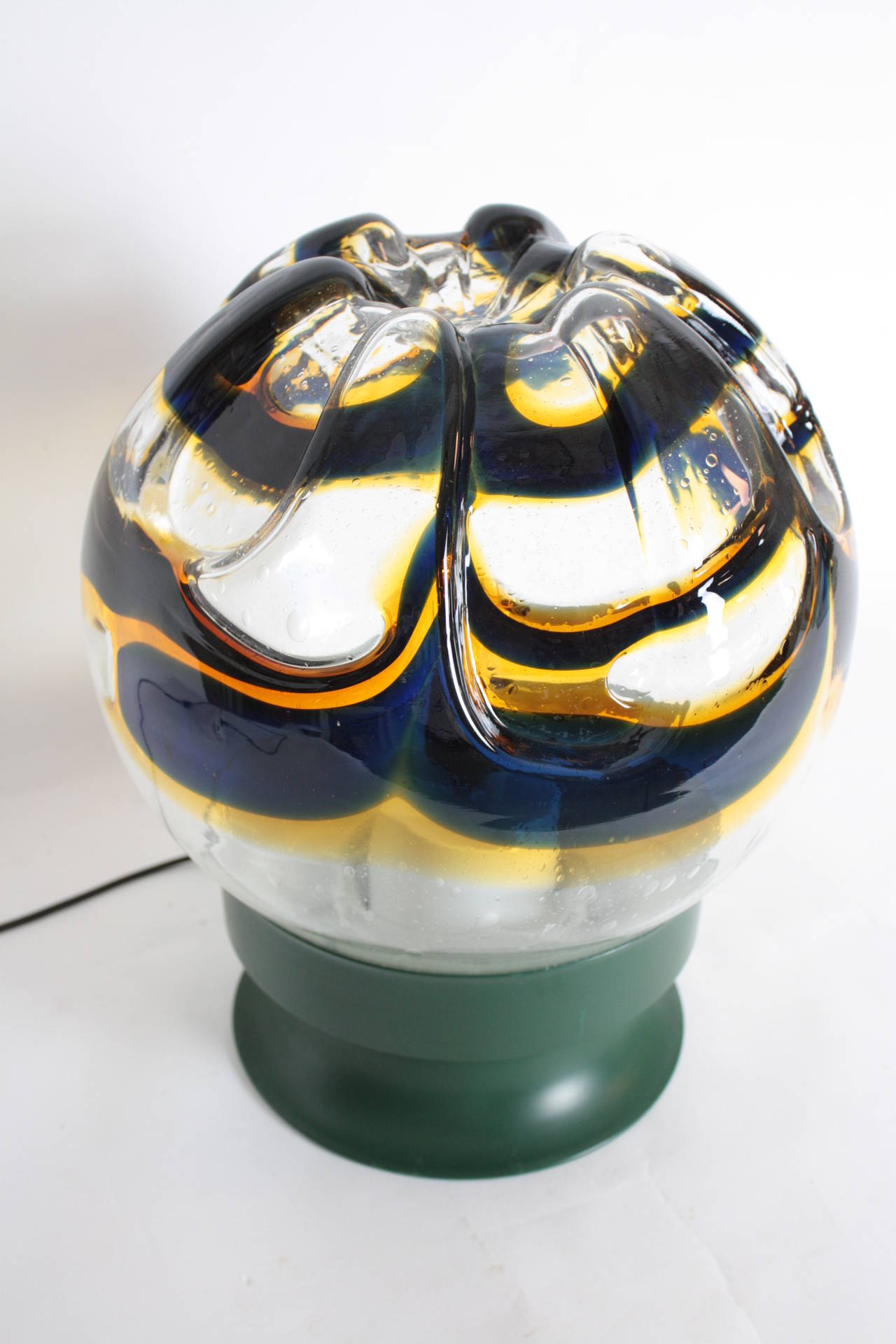Mid-20th Century Giant Mazzega Murano Glass Globe Table Lamp
