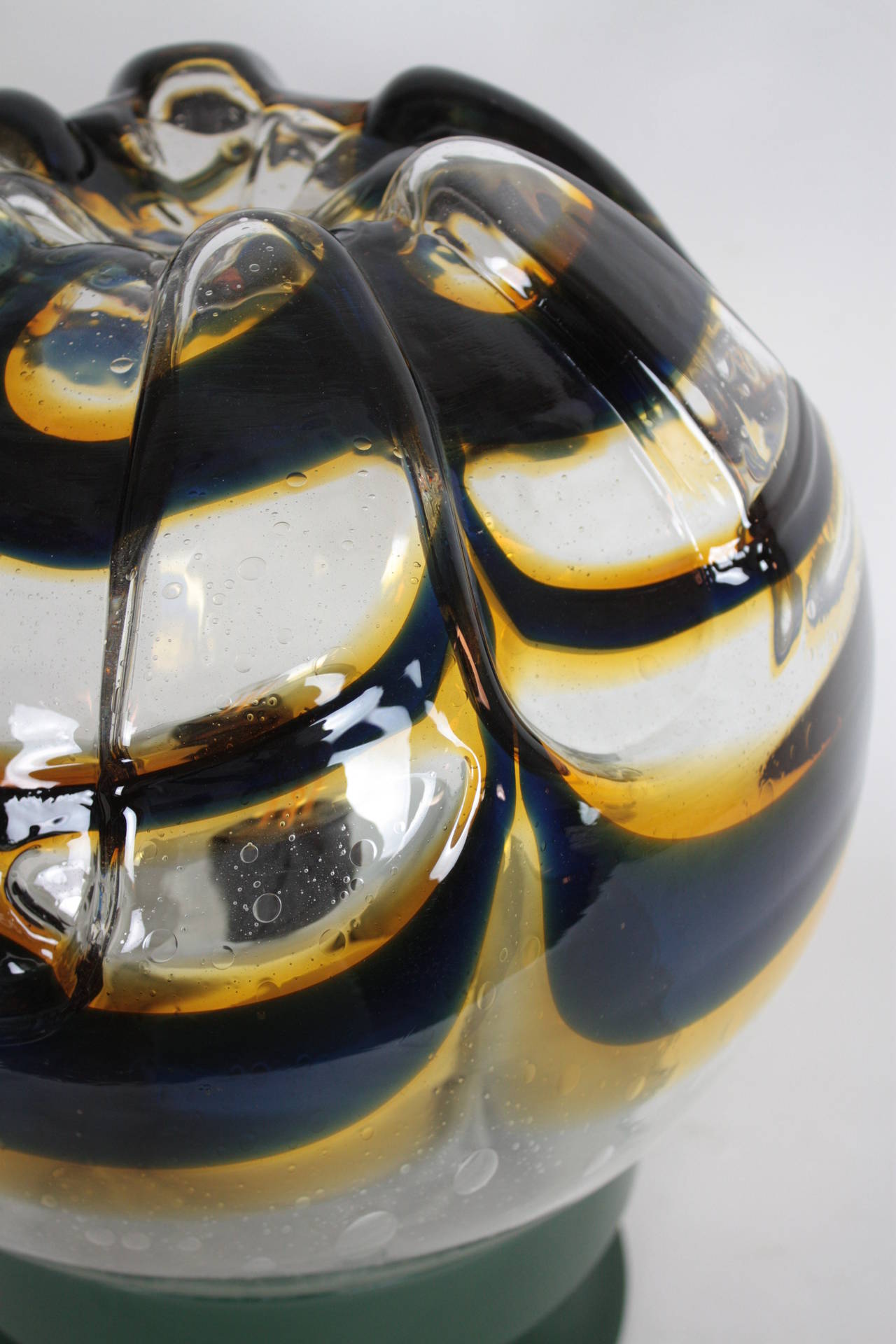Mid-Century Modern Giant Mazzega Murano Glass Globe Table Lamp