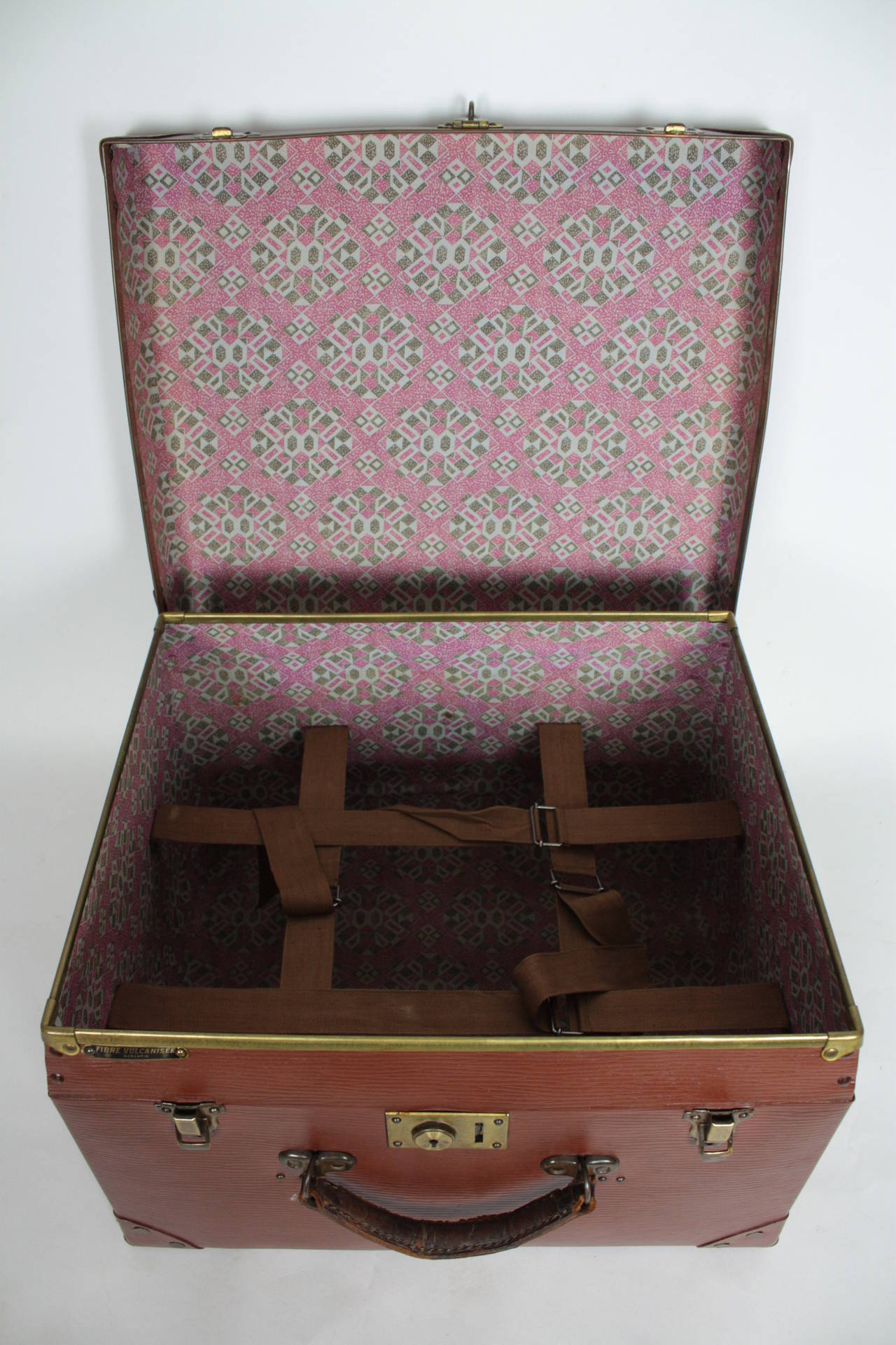 Leather  Early 20th Century Hardcase Hat Box