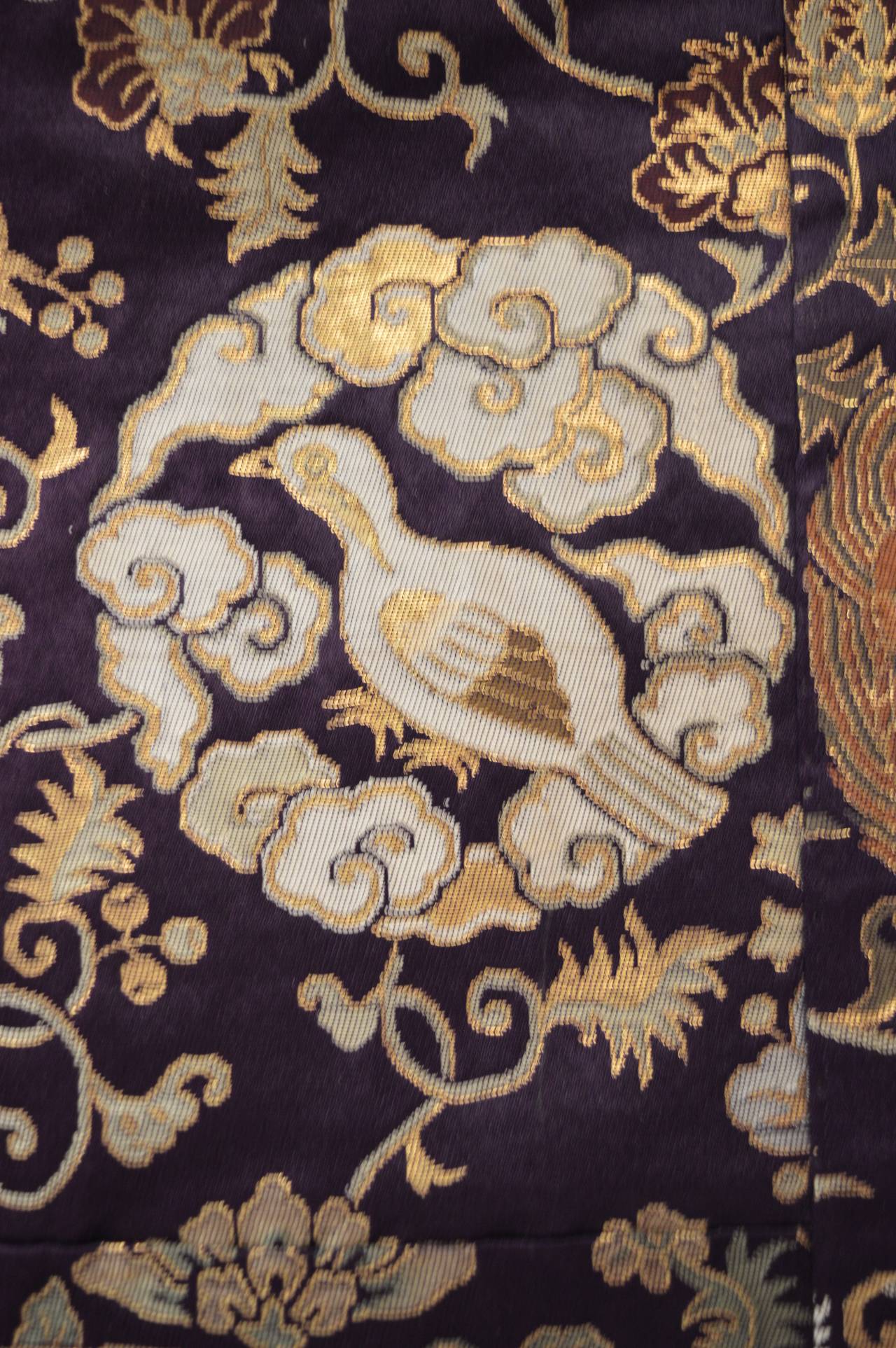 Japanese Kesa Silk and Cotton Brocade Textile 4