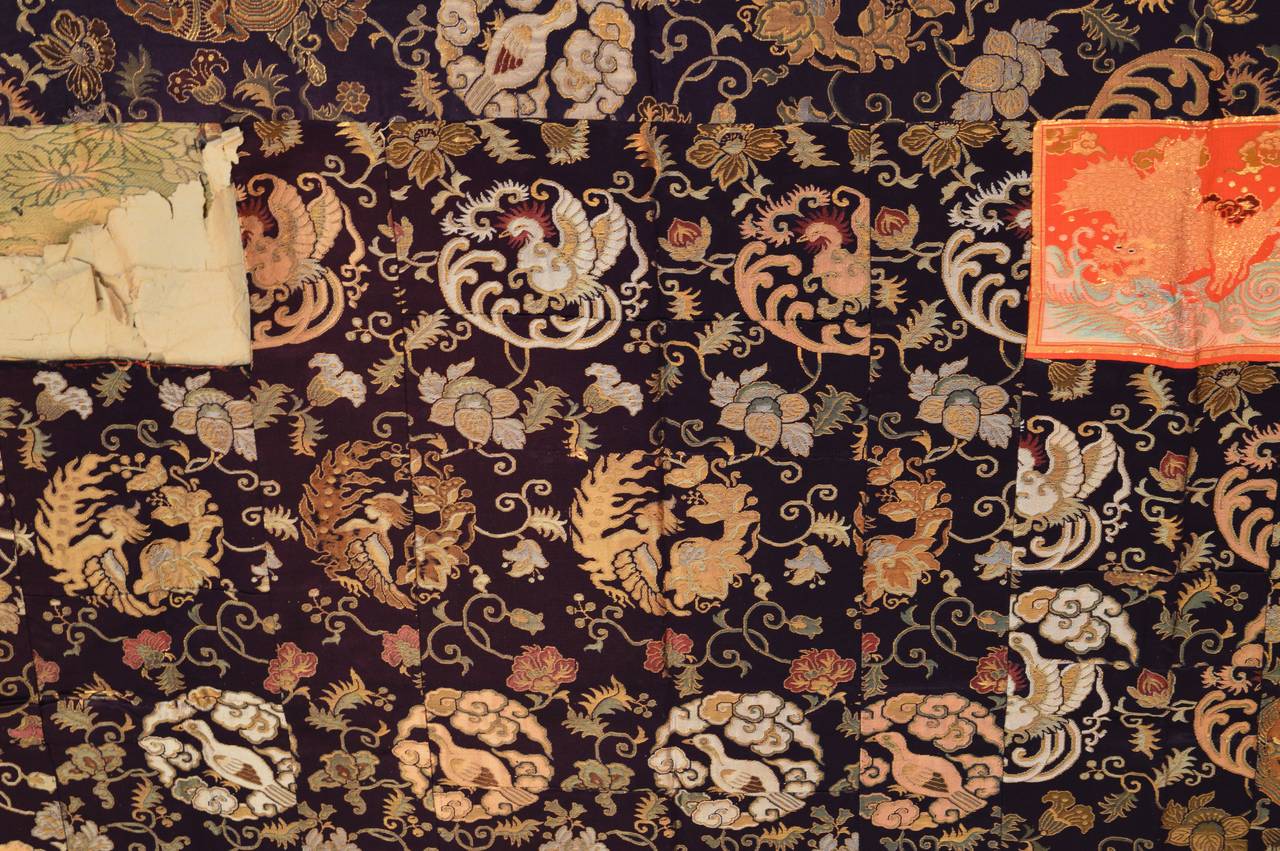 19th Century Japanese Kesa Silk and Cotton Brocade Textile