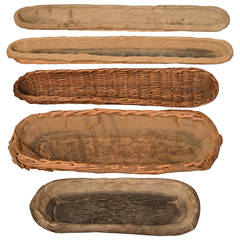 Collection of Vintage French Baker's Baskets