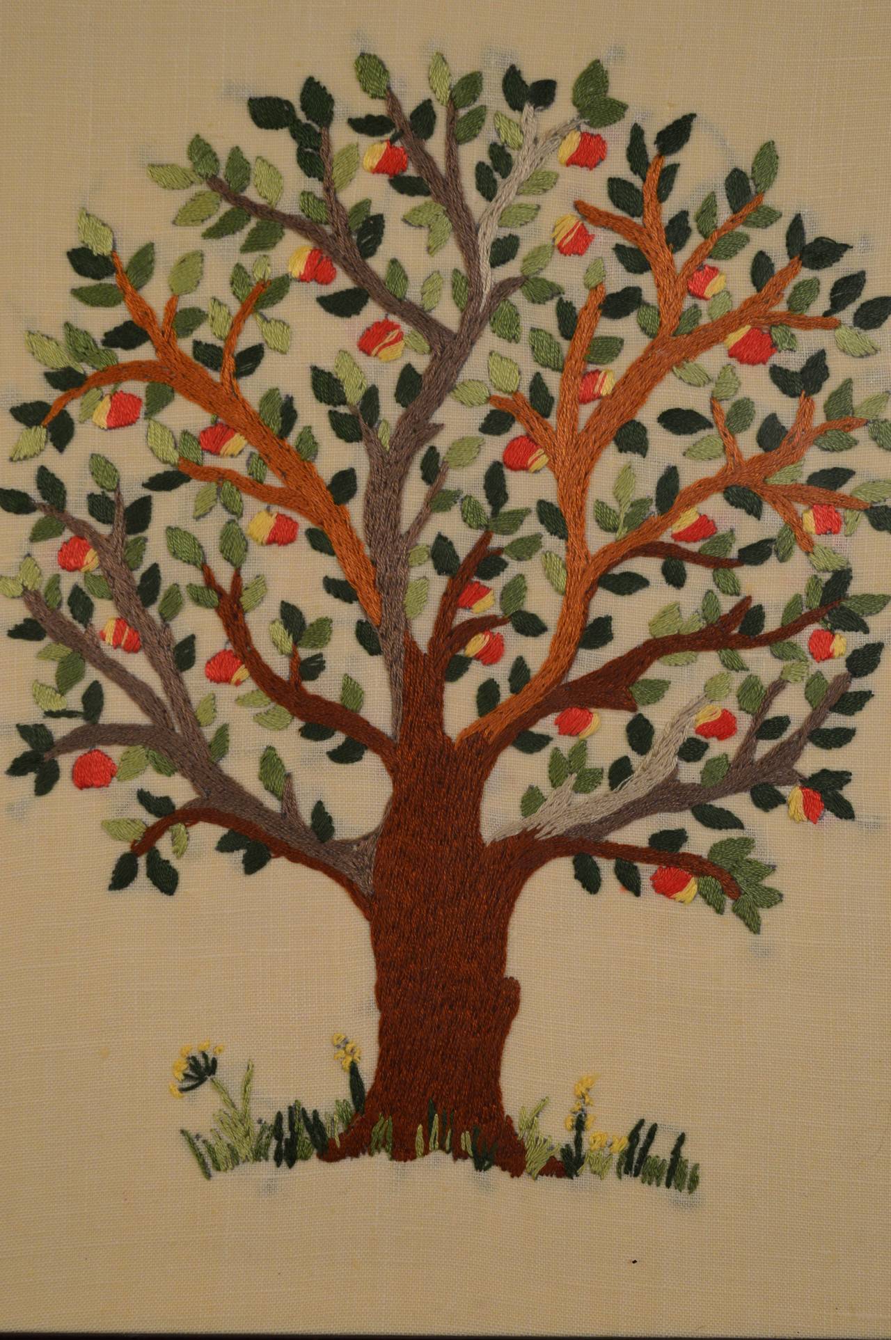 Hand Embroidered Belgian Panels Depicting the Four Seasons, circa 1940 2