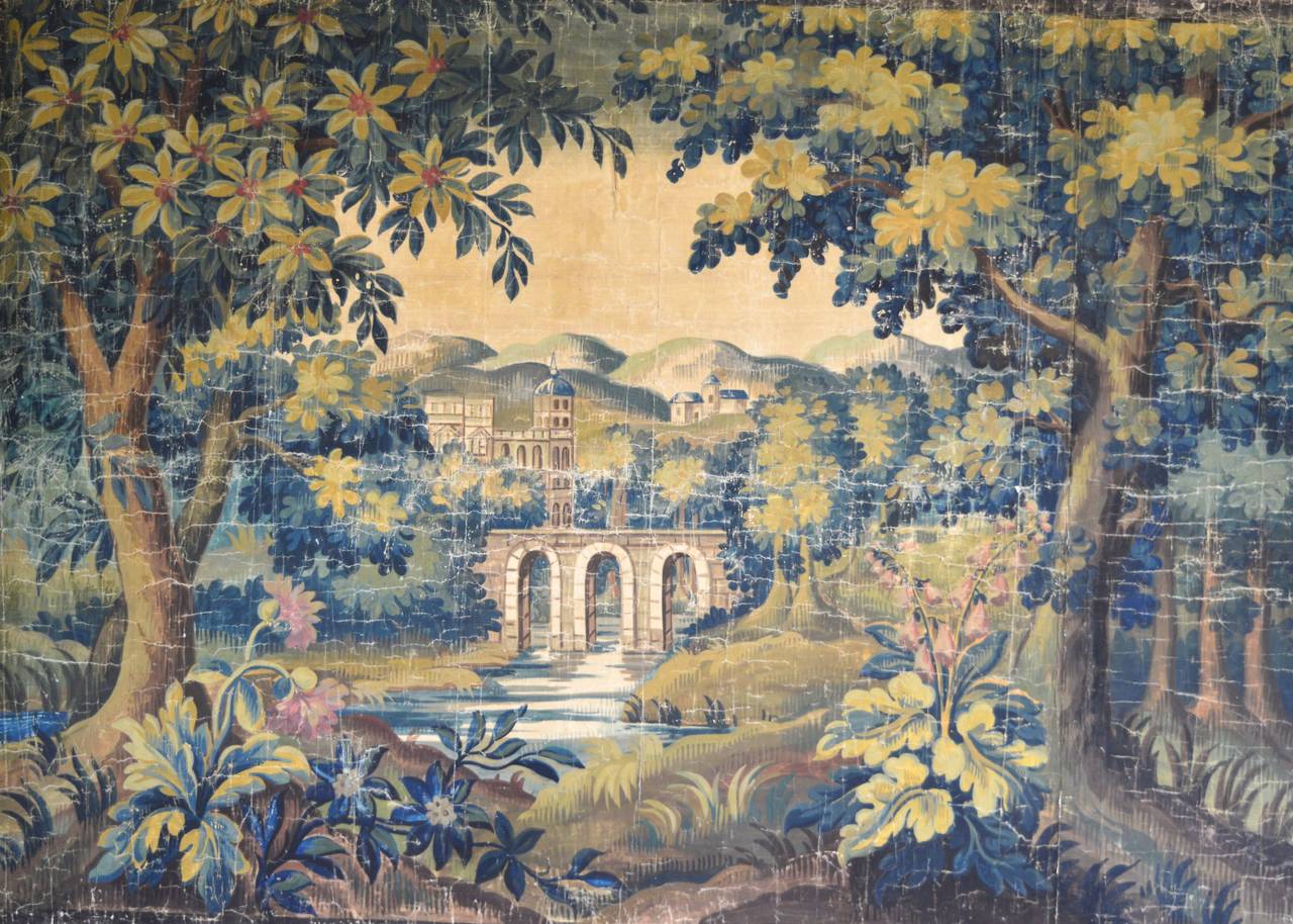This 19th century French painted paper tapestry 
