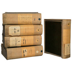 Group of Five Belgian Document Boxes