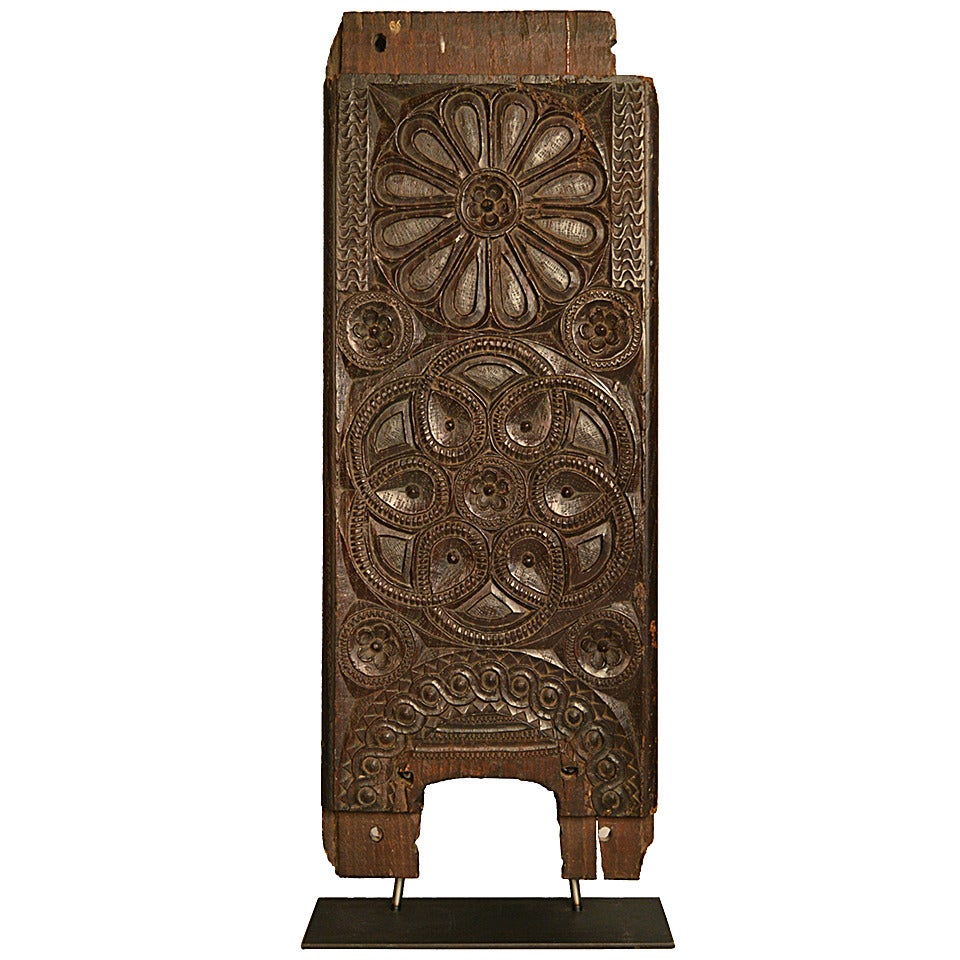 Irish Carved Wood Fragment, Late 17th-Early 18th Century