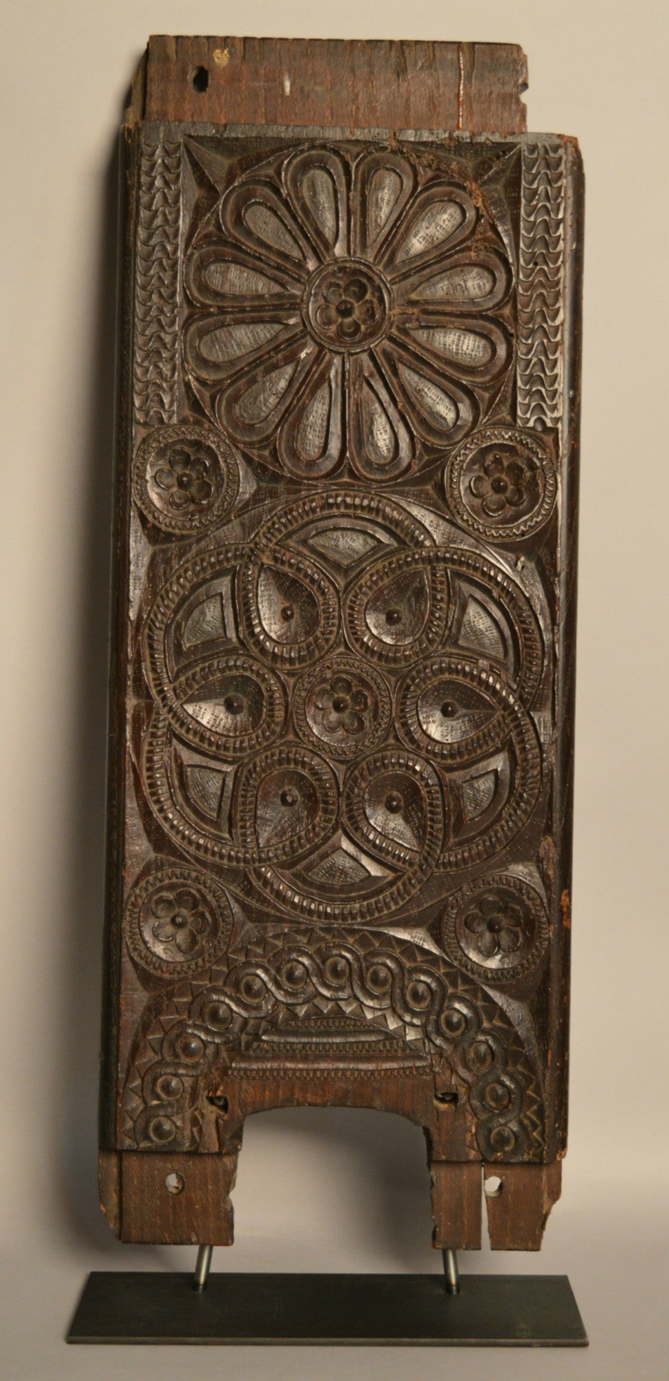 Northern Irish Irish Carved Wood Fragment, Late 17th-Early 18th Century