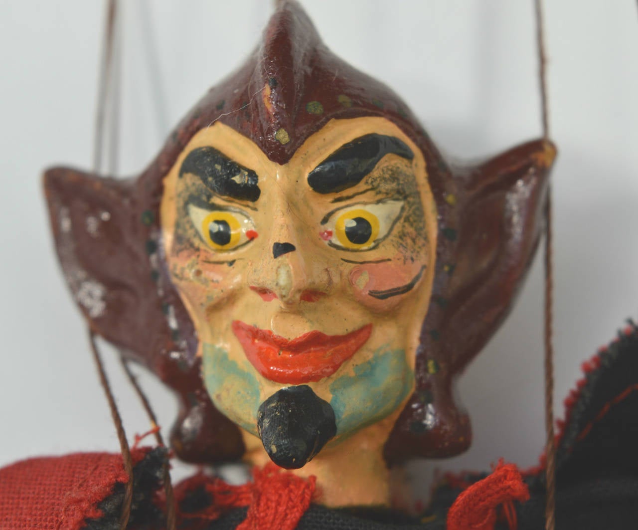 Czech Devil Marionette by the Master Puppet Maker of Prague, Milos Kasal, 1940s
