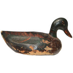 19th Century Belgian Cork Duck Decoy