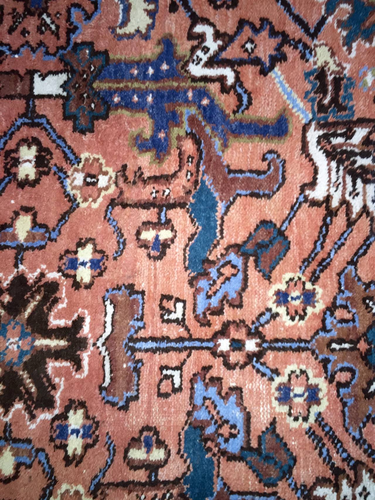 Asian Lovely Semi-Antique Peach Color Persian Carpet