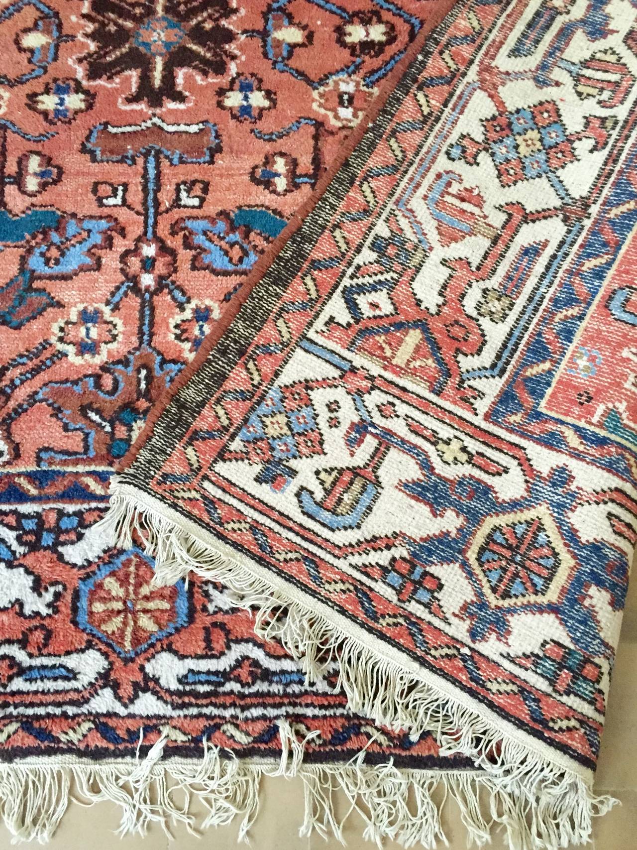 20th Century Lovely Semi-Antique Peach Color Persian Carpet