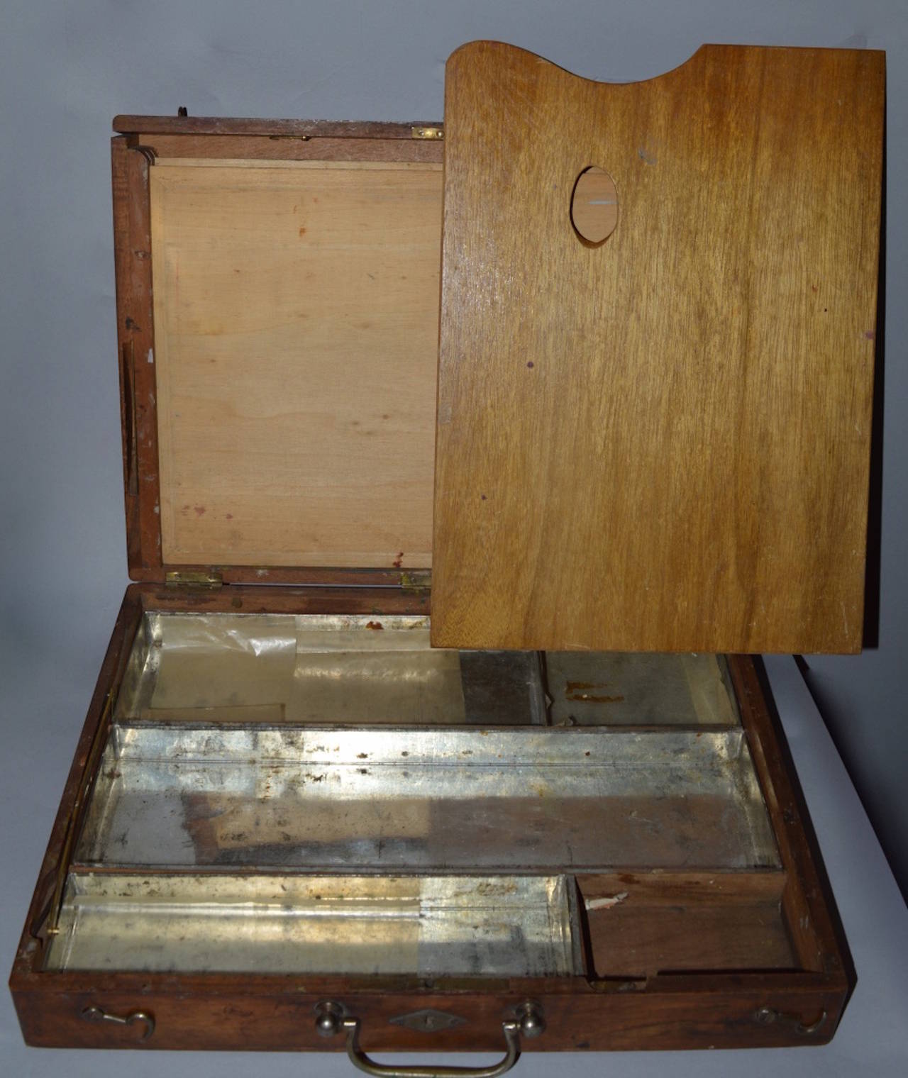 19th Century French Mahogany Painter's Box 1