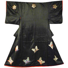 Antique 19th Century Japanese Silk Kimono